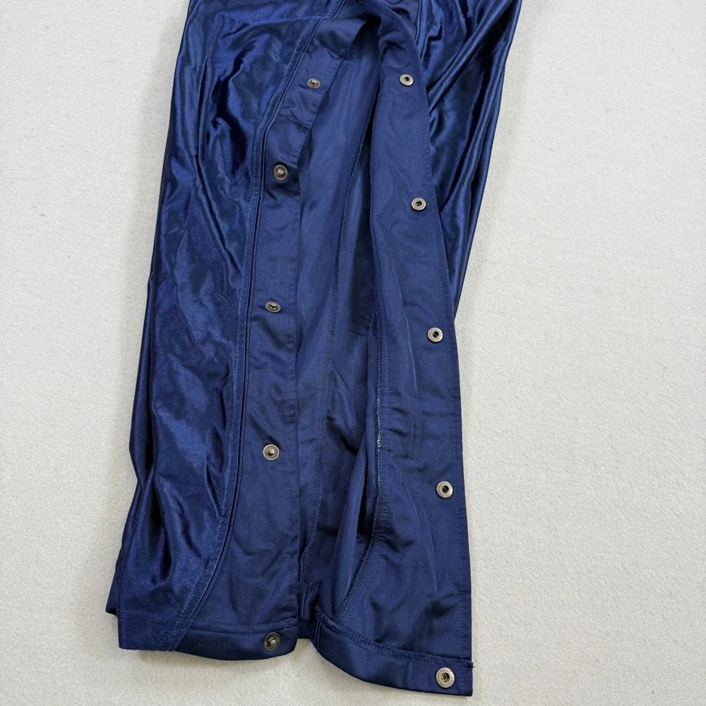 Adidas Pants Men Medium Navy Tear Away Snap Three Stripe Dazzle Baggy‎ Retro Y2K